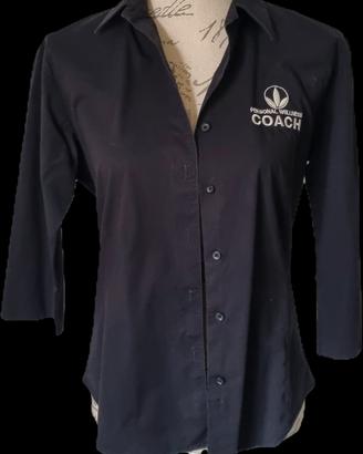 Camicia nera  Stretch logo ricamato Herbalife 