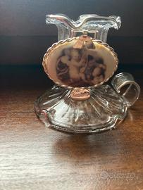 Candelabro cn fiocco in argento