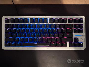 Wooting 80HE + Holy80 Case  E-White & Yellow