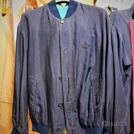 Giubbotto Poul &Shark pura seta blu int. verde