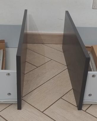 Cassetti Besta Ikea marrone-nero