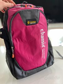 Zaino fucsia in nylon di grande capacità Chansin