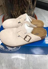 Birkenstock Boston Suede Beige 38 Nuove