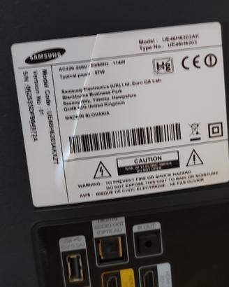 TV Samsung modello ue46h6203akxzt