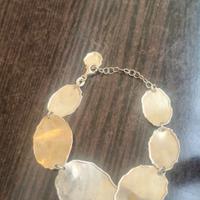 BRACCIALE ARGENTO PLACCATO ORO CON TIMBRI 