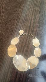 BRACCIALE ARGENTO PLACCATO ORO CON TIMBRI 