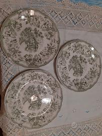 3 PIATTI DA COLLEZIONE PORCELLANA INGLESE