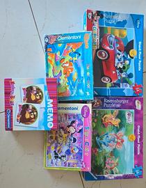 puzzle e memory disney e clementoni 