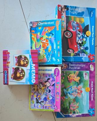 puzzle e memory disney e clementoni 