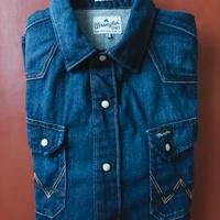 Camicia in Jeans Denim Blu Wrangler tg.S  Uomo