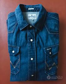 Camicia in Jeans Denim Blu Wrangler tg.S  Uomo