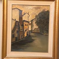 Quadro, pittura su tela incorniciata