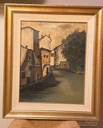 Quadro, pittura su tela incorniciata