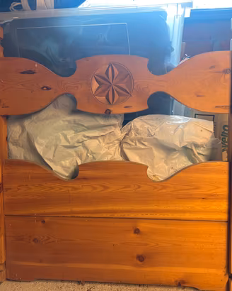 Letto a castello in legno stile Valle d’Aos