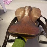 Sella cavallo inglese in cuoio