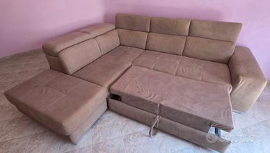 Divano angolare con letto estraibile 