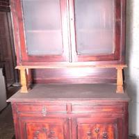 Grande credenza antica 800 alta 240 cm piattaia