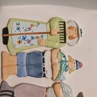 Set 3 ceramiche Robca vintage mestieri