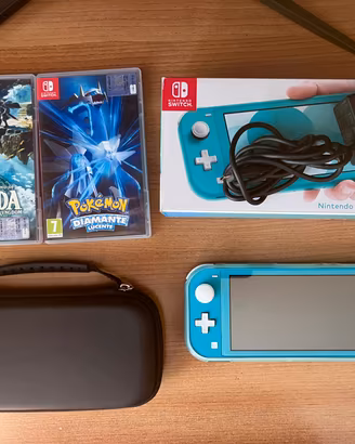 Nintendo Switch Lite Turchese + Giochi + Custodia
