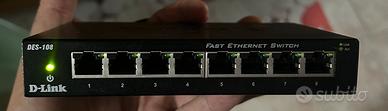 Switch Ethernet D-Link DES-108 8 porte LAN