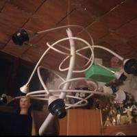 lampadario Retrò grigio perlato