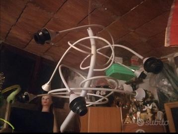 lampadario Retrò grigio perlato