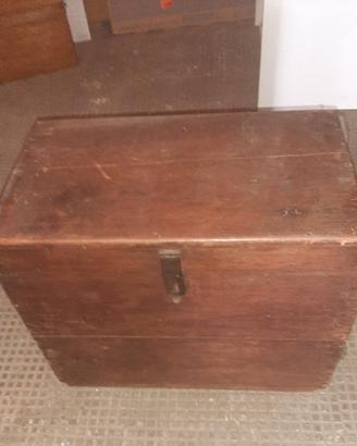 2 bauli/casse uguali in legno primi anni 50