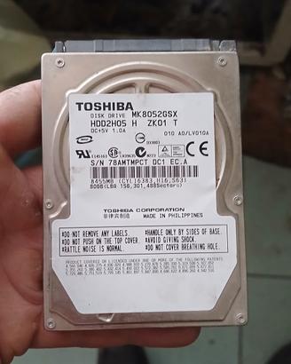 Hard Disk Toshiba MK8052GSX 80GB