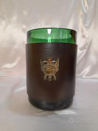 wine cooler in vetro verde aritigianale spesso e p