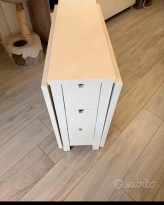 tavolo a ribalta ikea nordon con cassetti