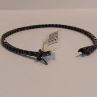 BRACCIALE TENNIS COMETE DA UOMO IN ARGENTO BRUNITO