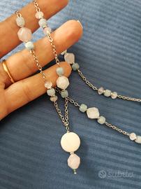 collana lunga in pietre dure