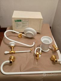 accessori bagno Capannoli bianco oro 