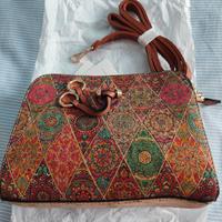 borsa a tracolla eco chic in sughero - nuova 