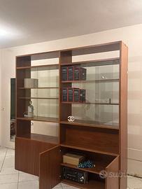 LIBRERIA CON VETRINE SCORREVOLI IN VETRO