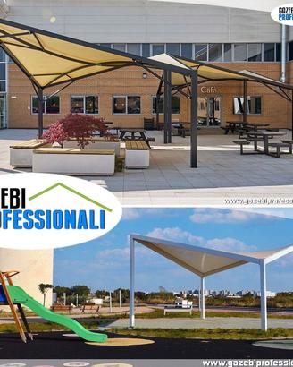 Vela intelaiata gazebo 5x5 tettoia pensilina PVC