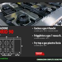 Cucina completa professionale a Gas mod. MADRID 90