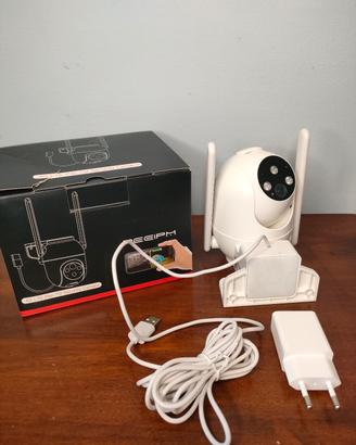 Telecamera di sorveglianza 4g LTE Pan Tilt con SIM