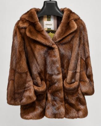 Pelliccia visone fodera Versace