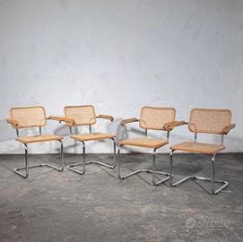 CESCA B64 4 Sedie con Braccioli di MDF ITALIA