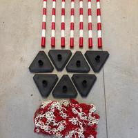 Delineatori stradali rosso/bianco con basi pesanti