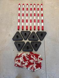 Delineatori stradali rosso/bianco con basi pesanti