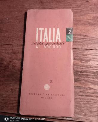 Vecchia carta stradale - 1951