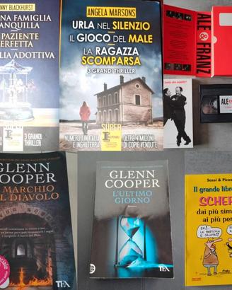10 Libri di vario genere + 1 Videocassetta 