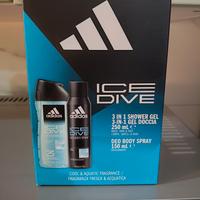 Adidas confezione Ice Dive uomo, Gel doccia 3-in-1
