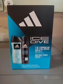 Adidas confezione Ice Dive uomo, Gel doccia 3-in-1