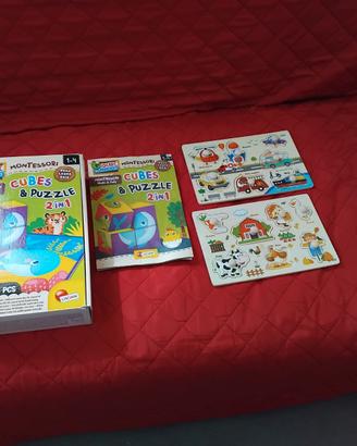 Set Puzzle Montessori per bambini.
