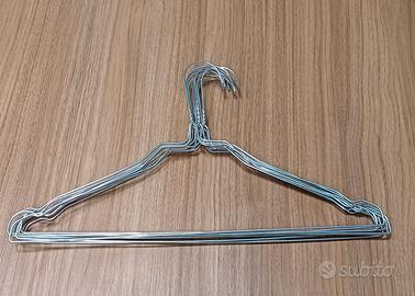 stampelle grucce metalliche metallo 10 pezzi