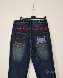 🟦 Jeans Vintage Uomo Moseeyi Vestibilità S 👹
