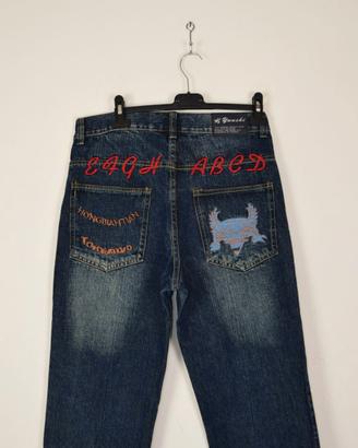 🟦 Jeans Vintage Uomo Moseeyi Vestibilità S 👹